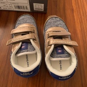 J Crew: New Balance crewcuts 410 Velcro sneakers.